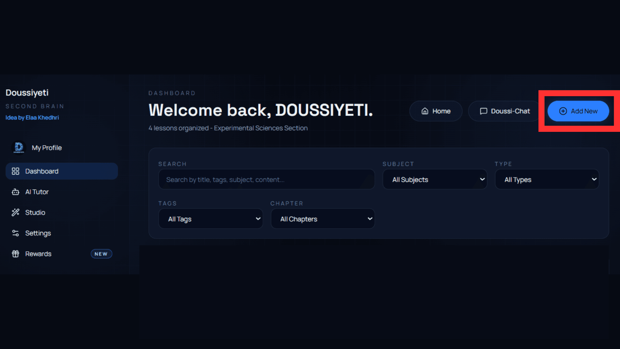 فتح نموذج إنشاءالداشبورد