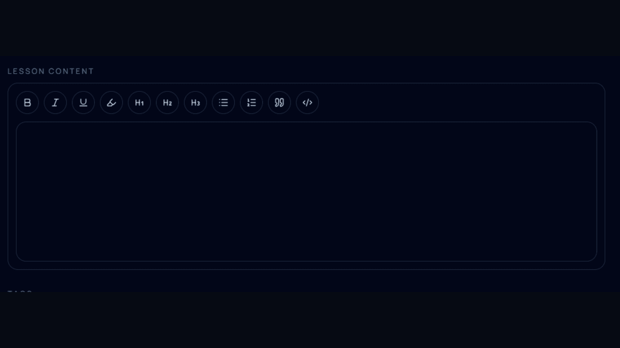 كتابة محتوى الدرس